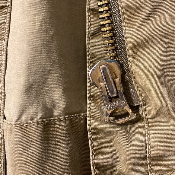 J.Crew long field jacket. Olive Green. Hood detaches by buttons. - Picture 6 of 11